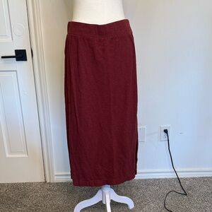 Lou & Grey Deep Red Midi Skirt